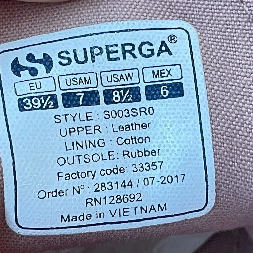 SuperGA Mauve Suede Low-Top Women's Sneakers with Rubber Outsole   Size 7
